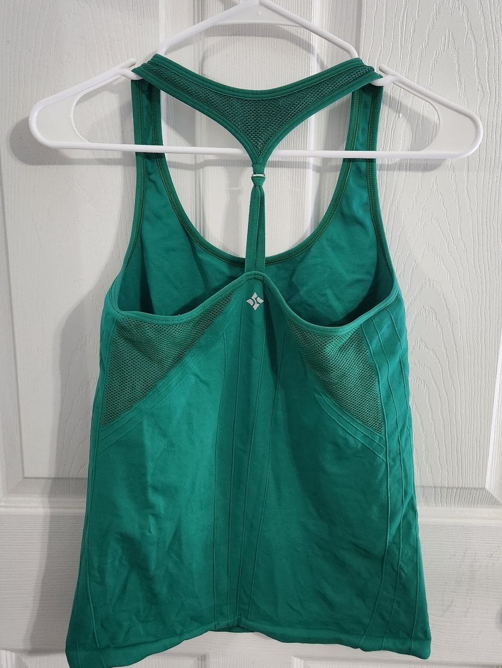 Nux green large razorback tank top built in sports bra ventilated athleisure - Picture 5 of 9